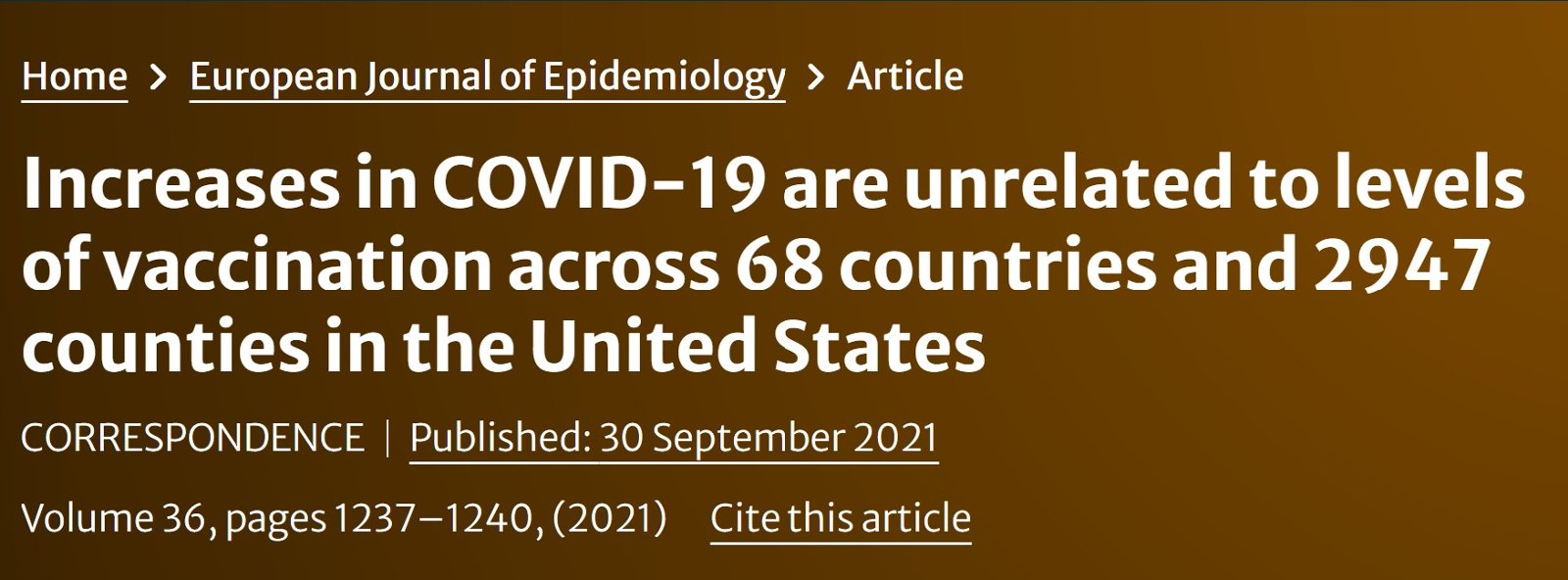 European Journal of Epi utbreidsla covid 21